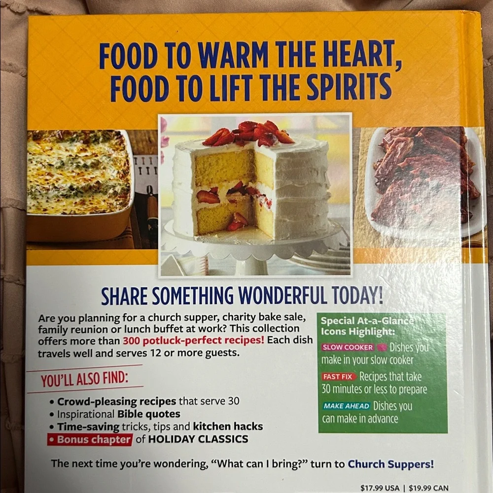 Taste of Home Church Suppers Cookbook - Blue and Yellow Edition